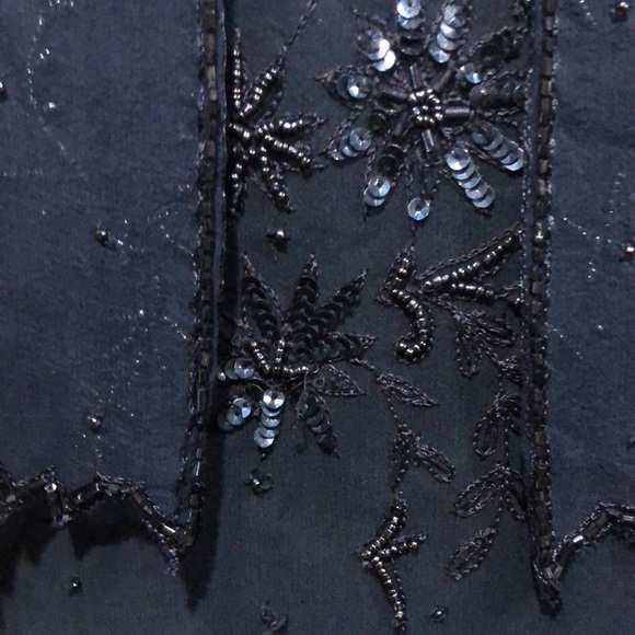 100% silk beaded evening gown ! - Picture 3 of 8